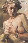 Lovis Corinth Magdalena mit Perlenkette im Haar oil on canvas